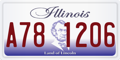 IL license plate A781206