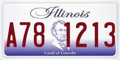 IL license plate A781213