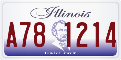 IL license plate A781214