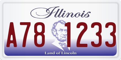 IL license plate A781233