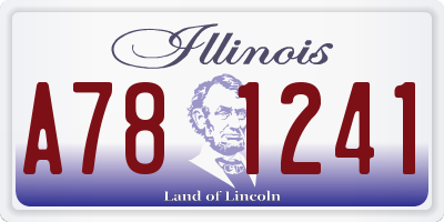 IL license plate A781241
