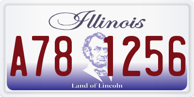 IL license plate A781256