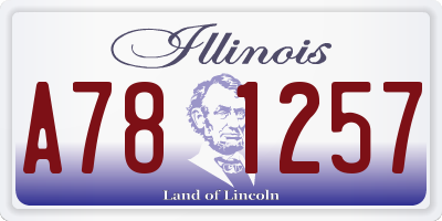 IL license plate A781257