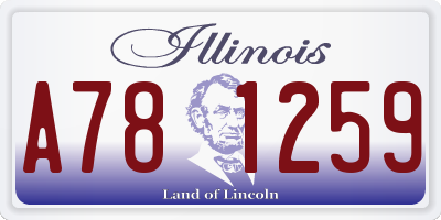 IL license plate A781259