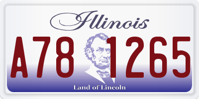 IL license plate A781265