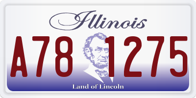 IL license plate A781275