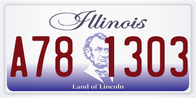 IL license plate A781303