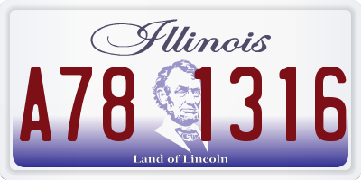 IL license plate A781316