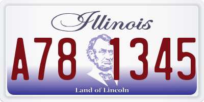 IL license plate A781345