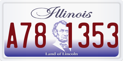 IL license plate A781353