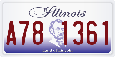 IL license plate A781361