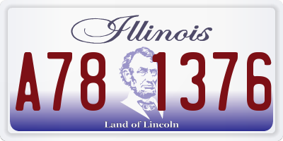 IL license plate A781376
