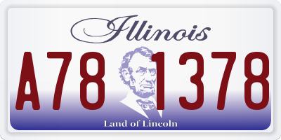 IL license plate A781378
