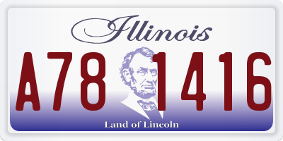 IL license plate A781416