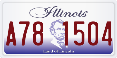 IL license plate A781504