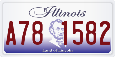 IL license plate A781582