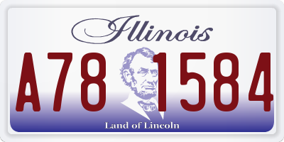 IL license plate A781584