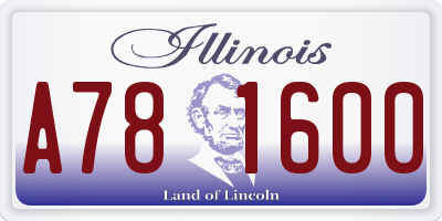 IL license plate A781600