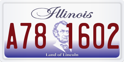 IL license plate A781602