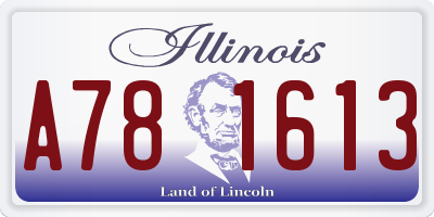 IL license plate A781613