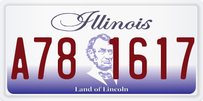 IL license plate A781617