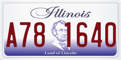 IL license plate A781640