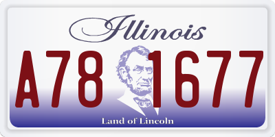 IL license plate A781677
