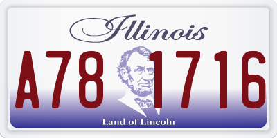 IL license plate A781716