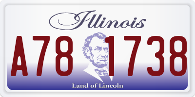 IL license plate A781738
