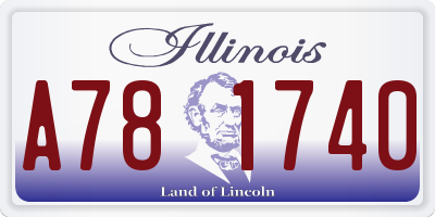 IL license plate A781740