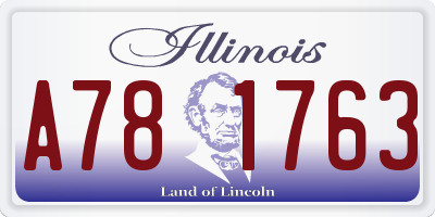 IL license plate A781763