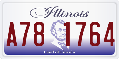 IL license plate A781764