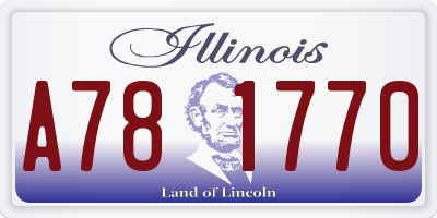 IL license plate A781770