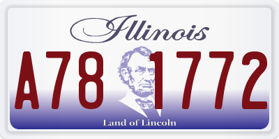 IL license plate A781772