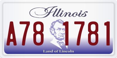 IL license plate A781781