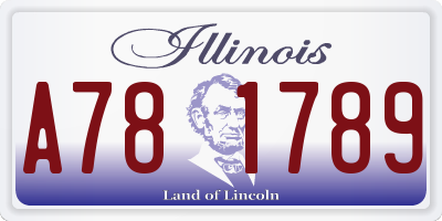 IL license plate A781789