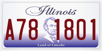 IL license plate A781801