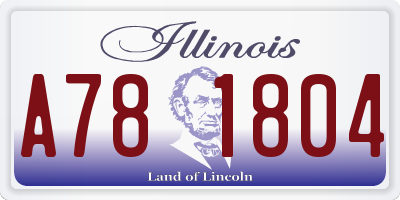 IL license plate A781804