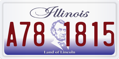 IL license plate A781815