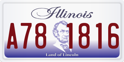 IL license plate A781816