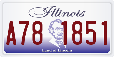 IL license plate A781851