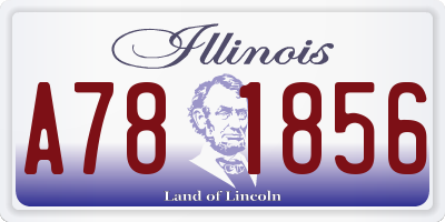 IL license plate A781856