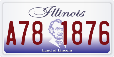 IL license plate A781876
