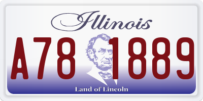IL license plate A781889