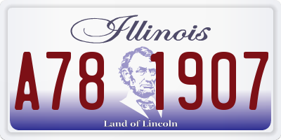 IL license plate A781907