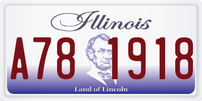 IL license plate A781918