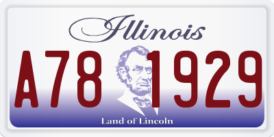 IL license plate A781929