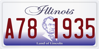 IL license plate A781935
