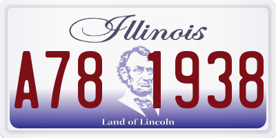 IL license plate A781938