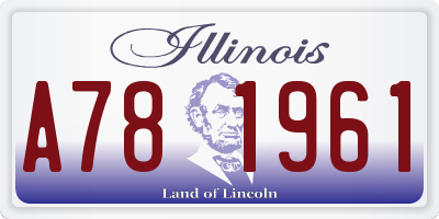 IL license plate A781961